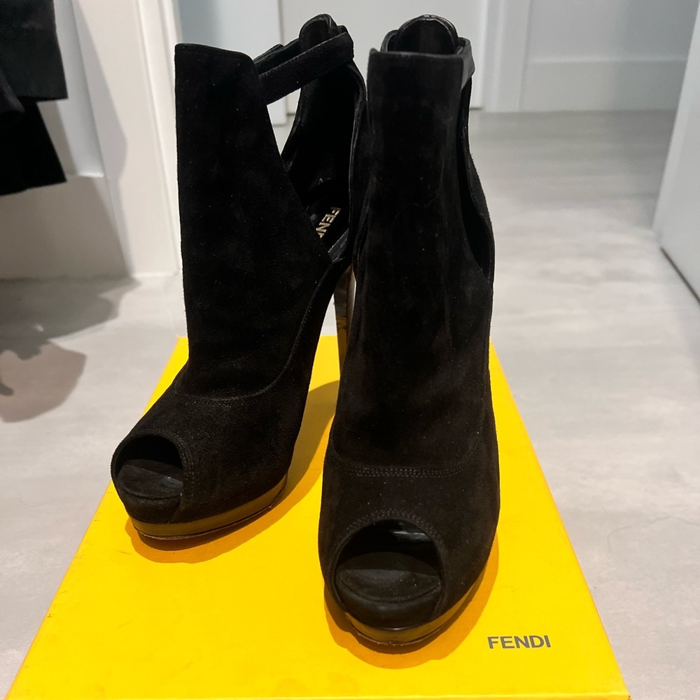 FENDI - Peep Toe Cut out Bootie - excellent condition